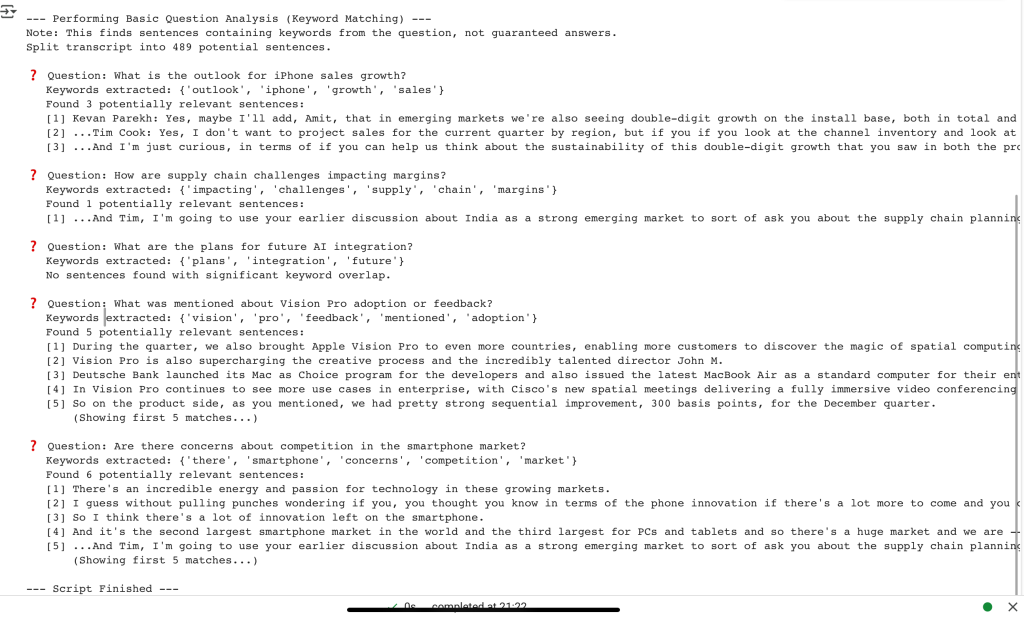 analysing earning transcripts with Python